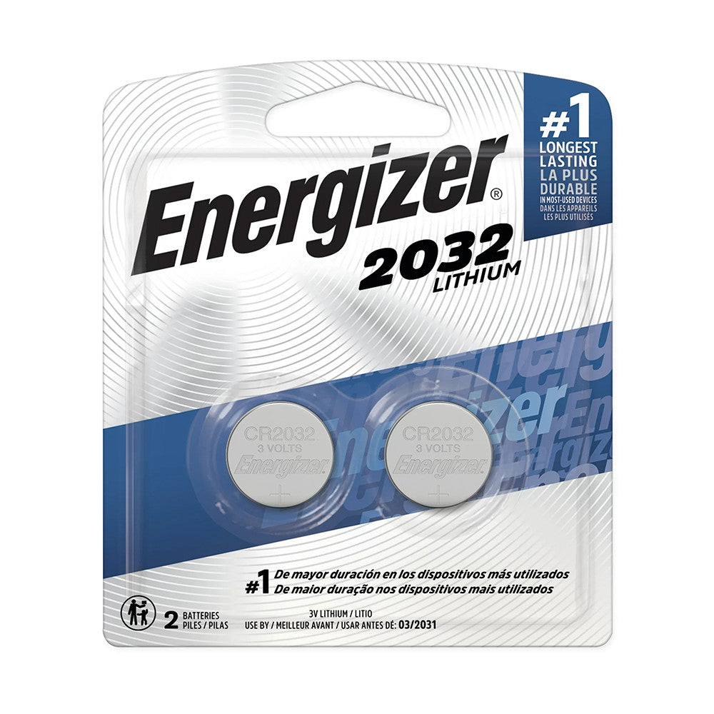 Energizer 2032 Lithium Coin Batteries, 2 Ea